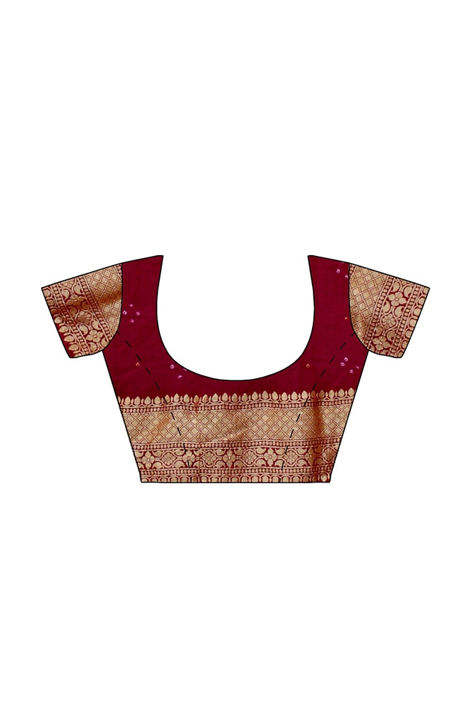 Red Georgette Banarasi Hand Dyed Bandhani Saree