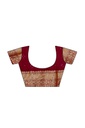 Red Georgette Banarasi Hand Dyed Bandhani Saree