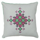 Off-White Hand Soof Embroidery Cotton Cushion Cover