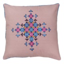 Peach Hand Soof Embroidery Cotton Cushion Cover