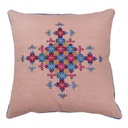 Peach Hand Soof Embroidery Cotton Cushion Cover