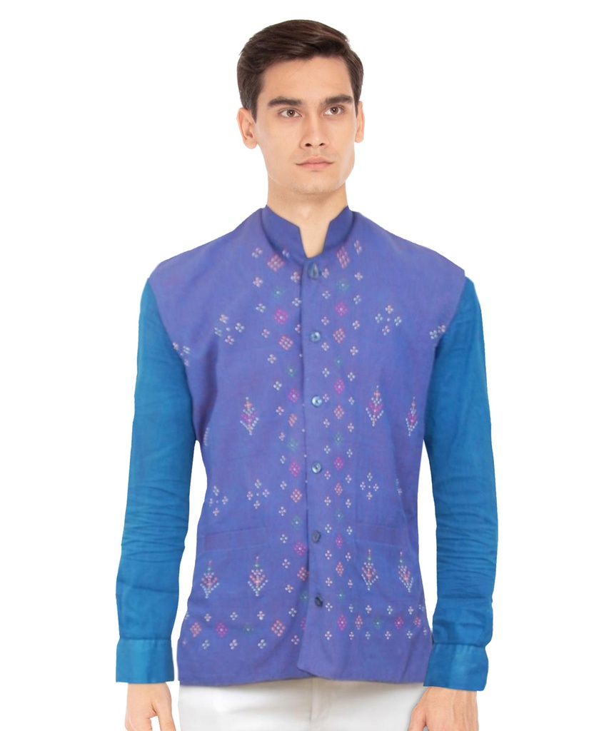 Handwoven Men's Sophisticated Purple Tangaliya Jacket