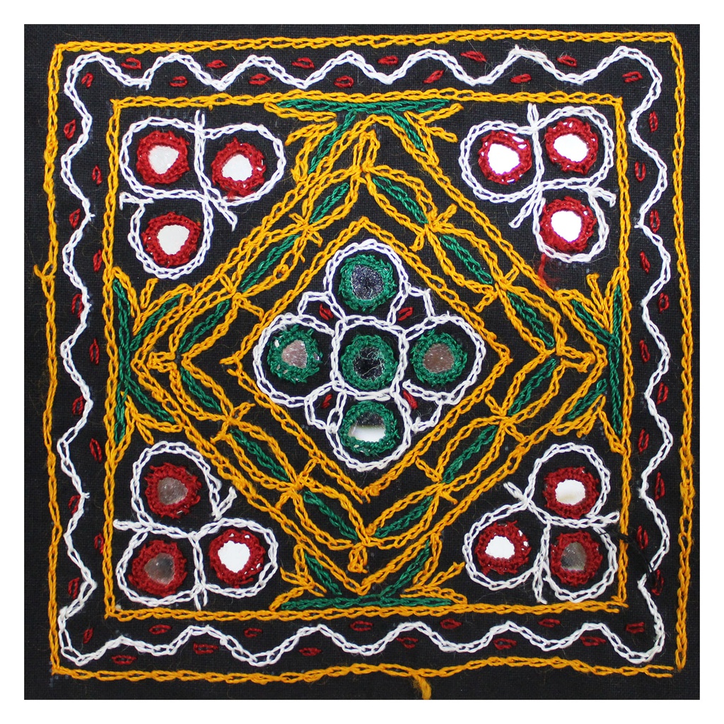 Multicolor Hand Embroidered Patch with Mirror Work