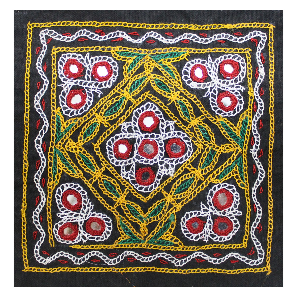 Multicolor Hand Embroidered Patch with Mirror Work