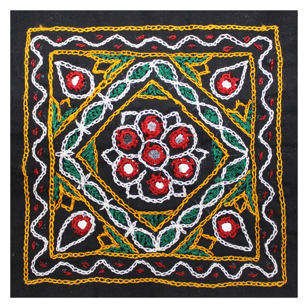 Multicolor Hand Embroidered Patch with Mirror Work