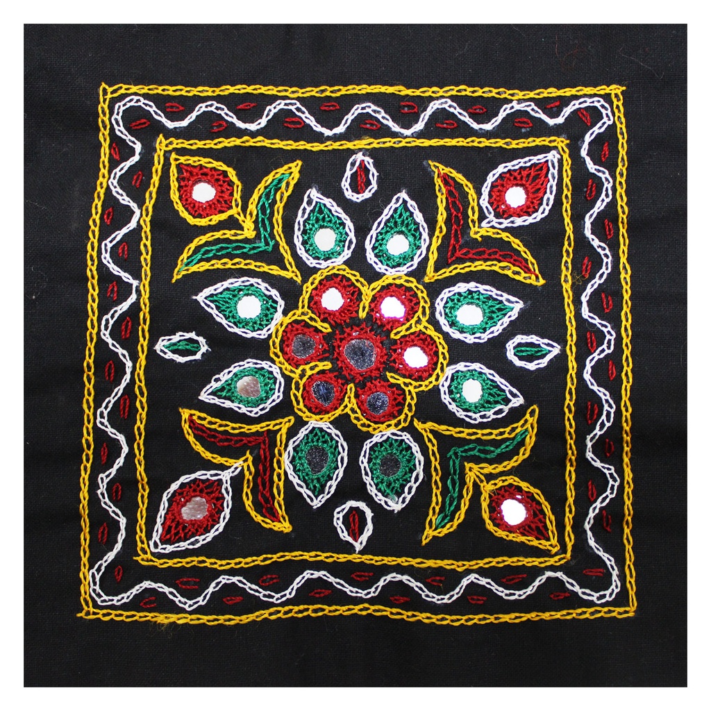 Multicolor Hand Embroidered Patch with Mirror Work
