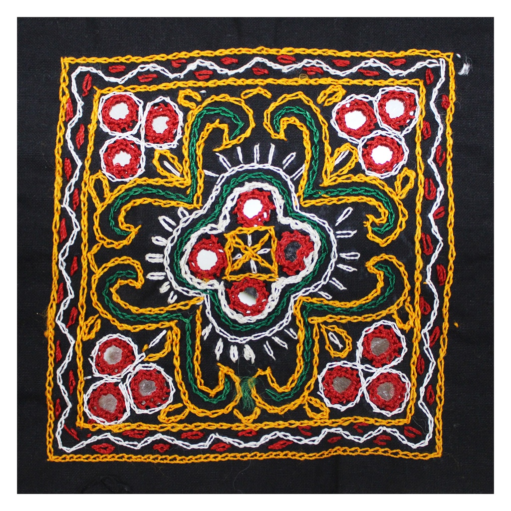 Multicolor Hand Embroidered Patch with Mirror Work