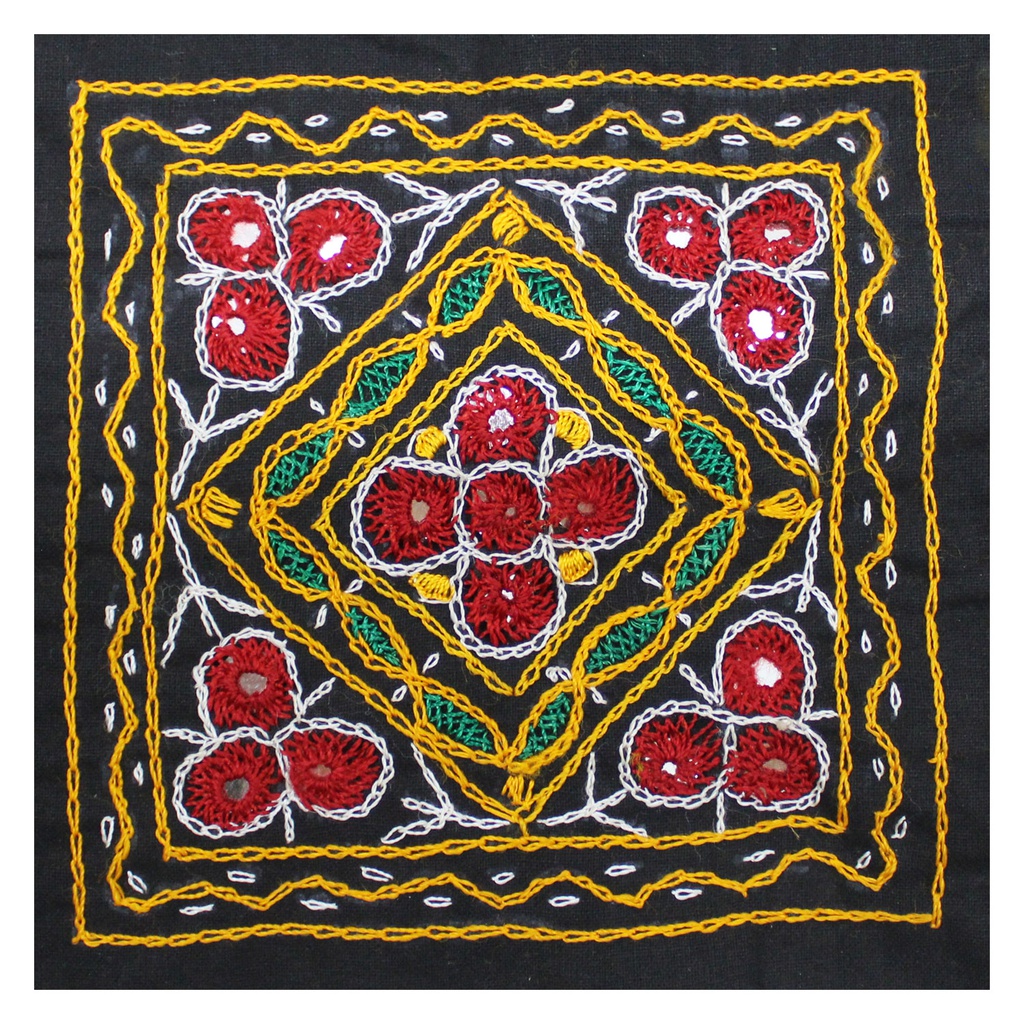 Multicolor Hand Embroidered Patch with Mirror Work