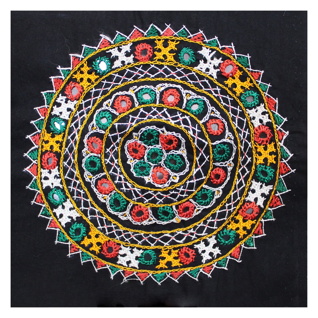 Multicolor Hand Embroidered Patch with Mirror Work