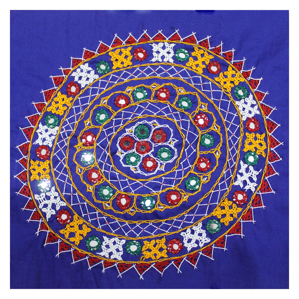Multicolor Hand Embroidered Patch with Mirror Work