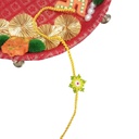 Hand Beaded Flower Design Rakhi - Multicolor