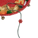 Hand Beaded Red Flower Design Rakhi