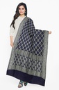 Navy Blue Georgette Handwoven Neemzari Bandhani Dupatta