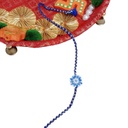 Handmade Sky Blue and White Beaded Rakhi
