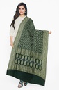 Bottle Green Georgette Handwoven Neemzari Bandhani Dupatta