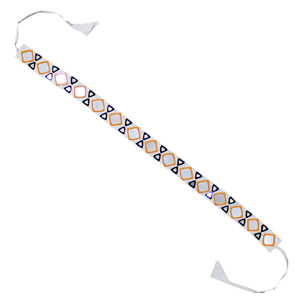 Mirror Work Embroidery Off-White Kamarbandh Belt