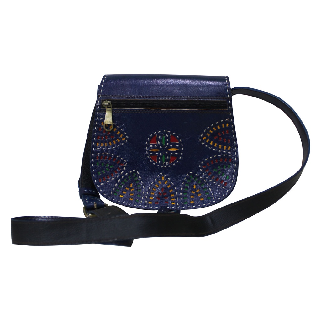 Handcrafted Kutchi Leather Sling Bag