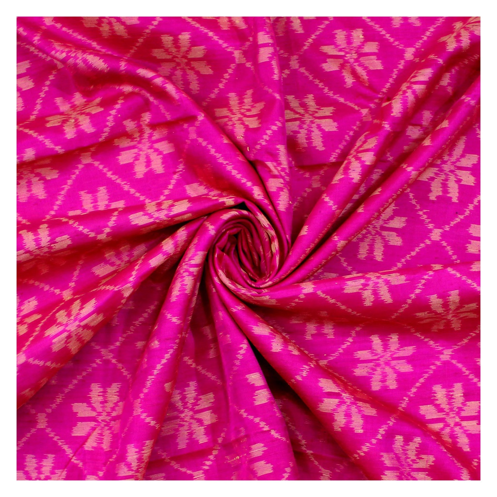 Handwoven Pink Single Ikat Material/Fabric