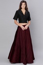 Handmade Plain Mashru Silk Long Skirt