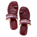Brown Handstitched Leather Flats