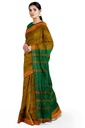 Golden and Green Tangaliya Cotton Silk Handwoven Saree