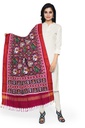 Handwoven Magenta and Purple Double Ikat Patola Dupatta