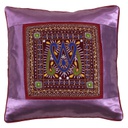 Hand Embroidered Mashru Cushion Cover
