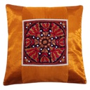 Hand Embroidered Mashru Cushion Cover
