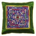 Hand Embroidered Mashru Cushion Cover