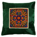 Hand Embroidered Mashru Cushion Cover