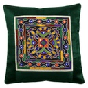 Hand Embroidered Mashru Cushion Cover