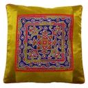 Hand Embroidered Mashru Cushion Cover