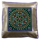 Hand Embroidered Mashru Cushion Cover