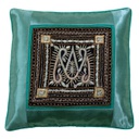 Hand Embroidered Mashru Cushion Cover