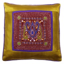 Hand Embroidered Mashru Cushion Cover