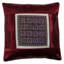 Hand Embroidered Mashru Cushion Cover