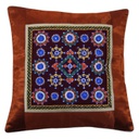 Hand Embroidered Mashru Cushion Cover