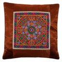 Hand Embroidered Mashru Cushion Cover