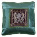Hand Embroidered Mashru Cushion Cover