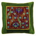 Hand Embroidered Mashru Cushion Cover