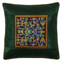 Hand Embroidered Mashru Cushion Cover