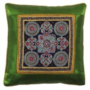 Hand Embroidered Mashru Cushion Cover