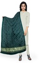 Green Handwoven Modal Silk Bandhani Dupatta