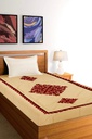 Light Brown Applique Work Single Bedcover