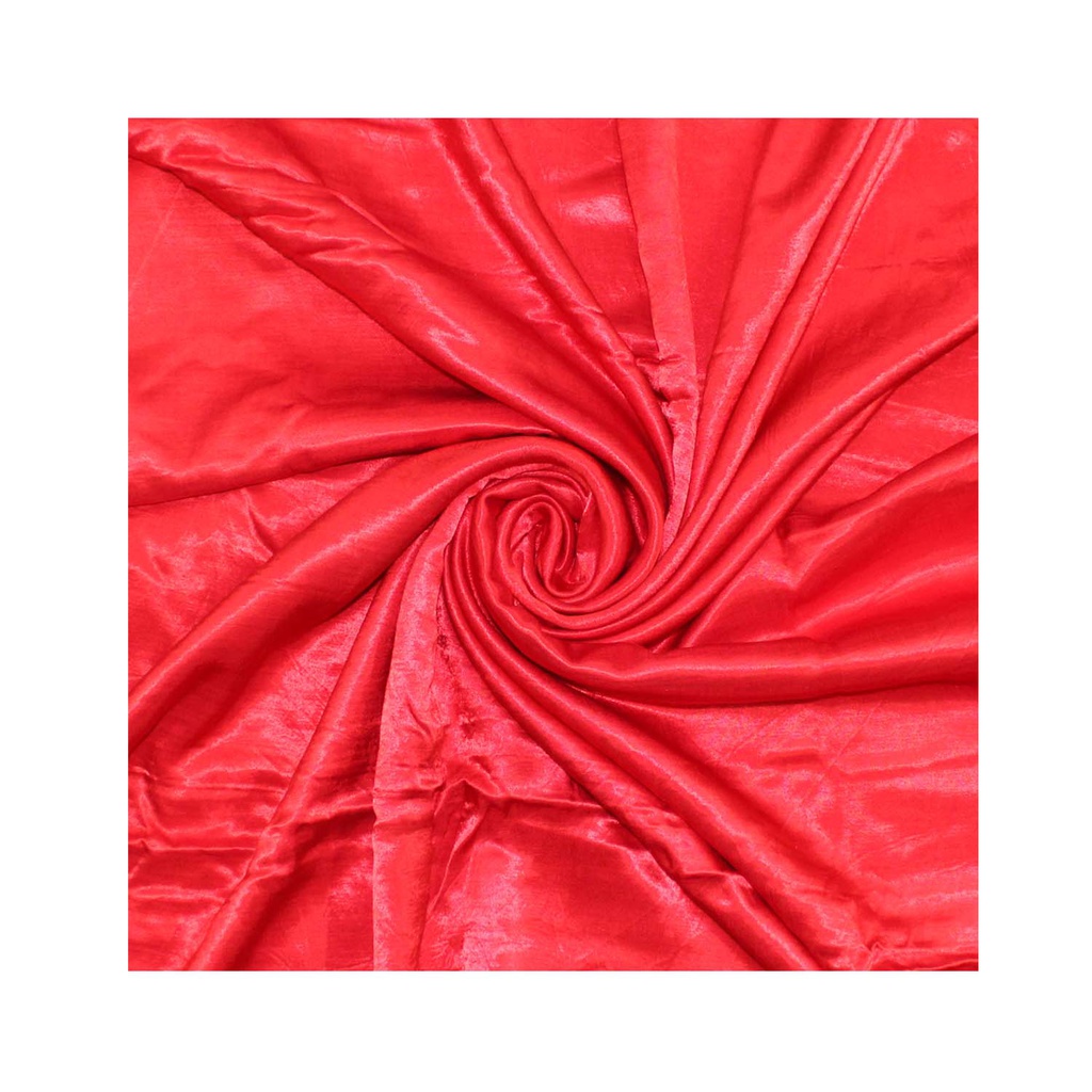 Red Handwoven Plain Mashru Cloth Material/Fabric