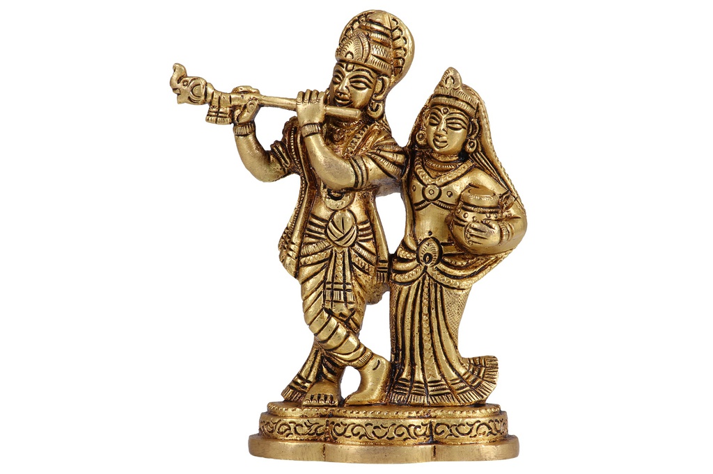 Handcrafted Brass Loard Radha Krishna Collectible/ Idol