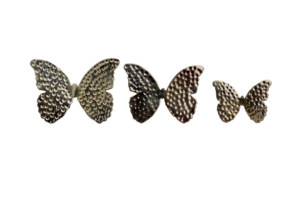 Handcrafted Brass Butterfly Set (Pair of 3)