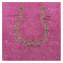 Pink Hand Embroidered Mashru Unstitched Blouse Piece