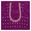 Purple Hand Embroidered Mashru Unstitched Blouse Piece