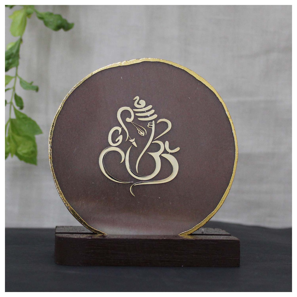 Handcrafted Agate Coaster Lord Ganesha Showpiece